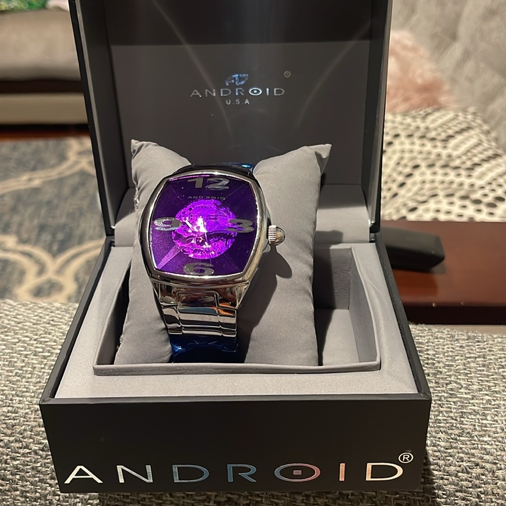 Android AD 505 Automatic Green Crystal 21 Jewel Watch